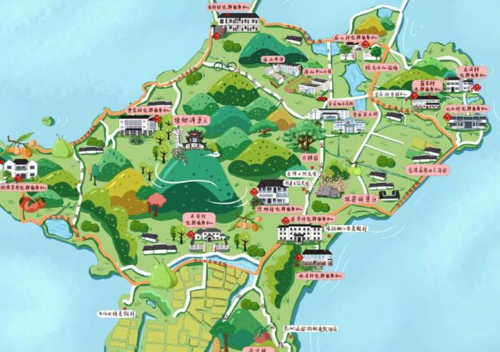 庆城手绘地图旅游的独特视角